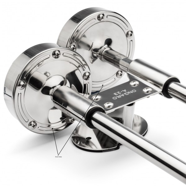 Deluxe All Stainless Steel Dual Trumpet - 12 Volt - Image 2